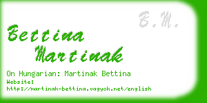 bettina martinak business card